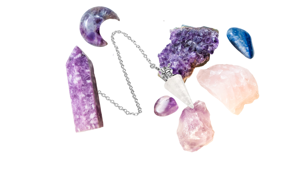 Pendule illustrant les dons de Sofia Divination, médium, thérapeute et énergéticienne spécialisée en guérison, guidance spirituelle, soins énergétiques et tirages divinatoires.